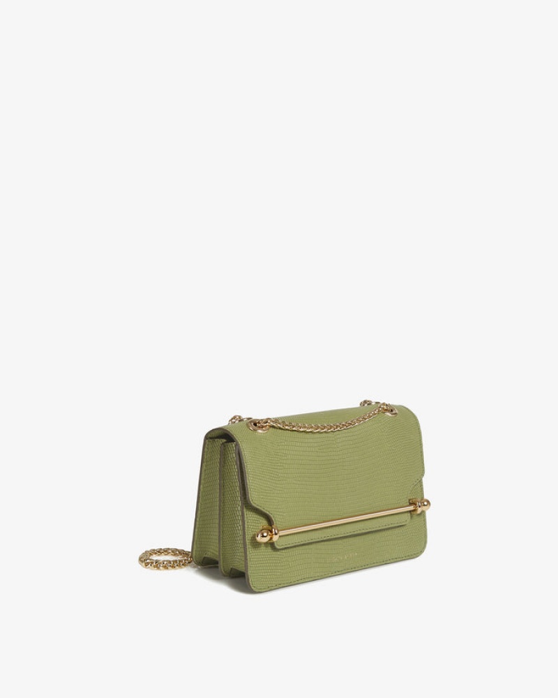 Olive Strathberry East/West Lizard-Embossed Leather Mini Bag | UK WBAS-07659