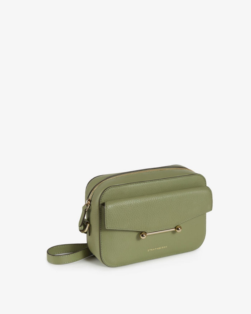 Olive Strathberry Mosaic Camera Crossbody Bag | UK CPGF-73691