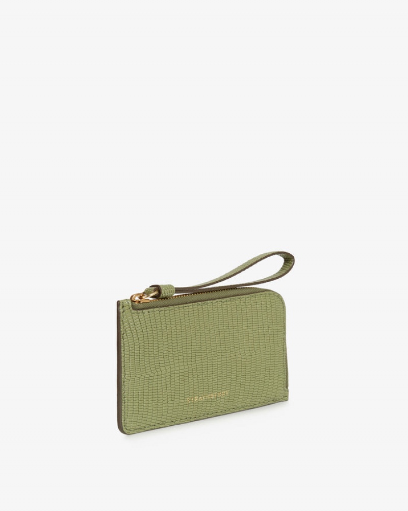 Olive Strathberry Princes Street Lizard-Embossed Leather Wallet | UK DTUA-03971