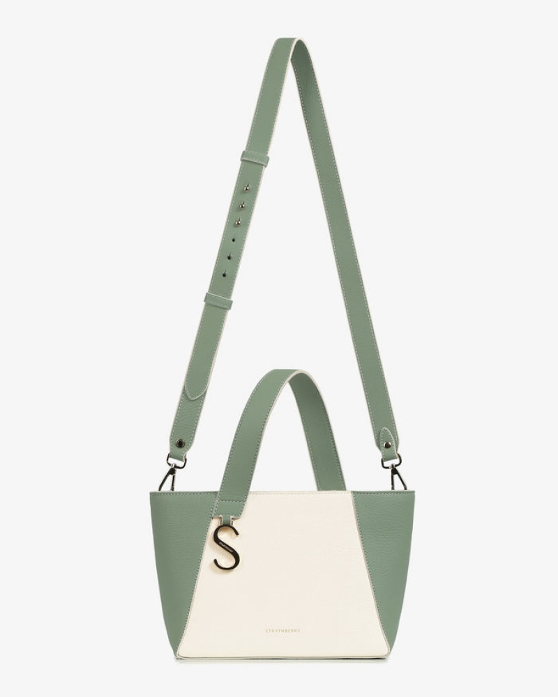 Olive White Strathberry S Cabas Mini Bag | UK HAXQ-25739