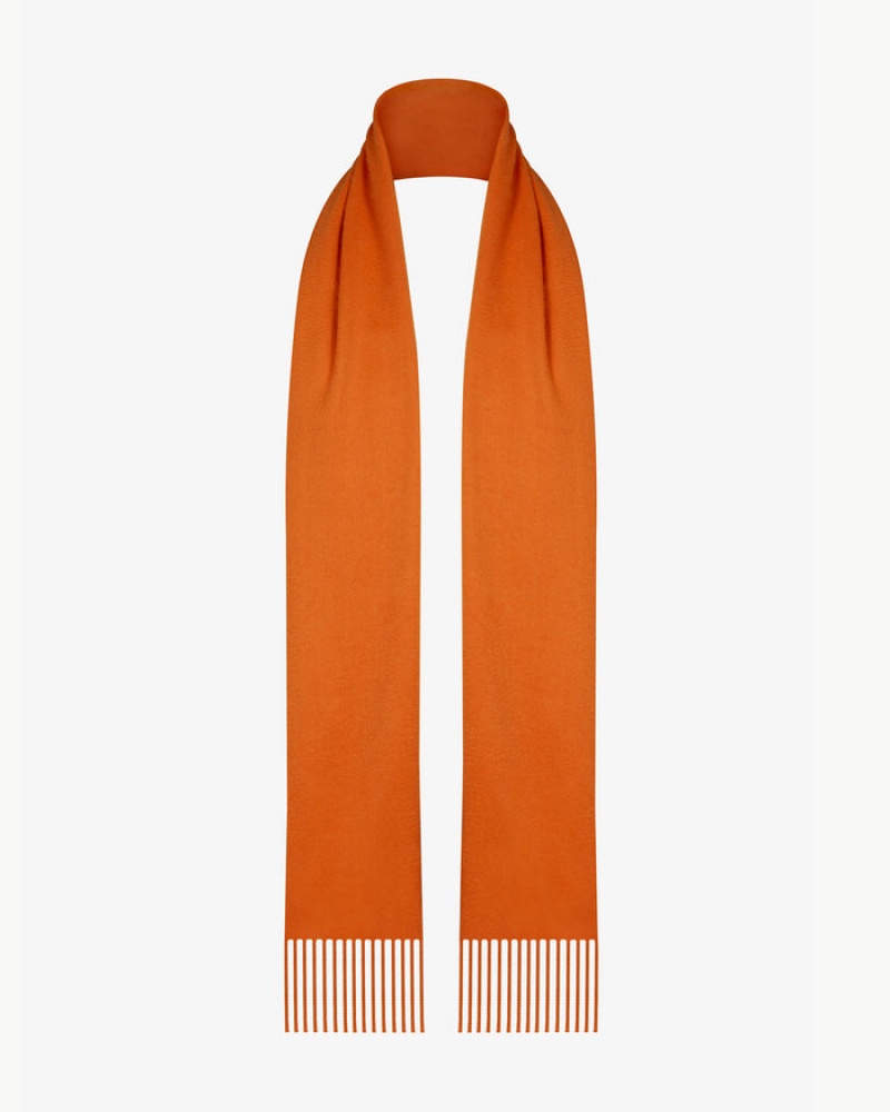 Orange Strathberry Pure Cashmere Scarf | UK SZOM-31468