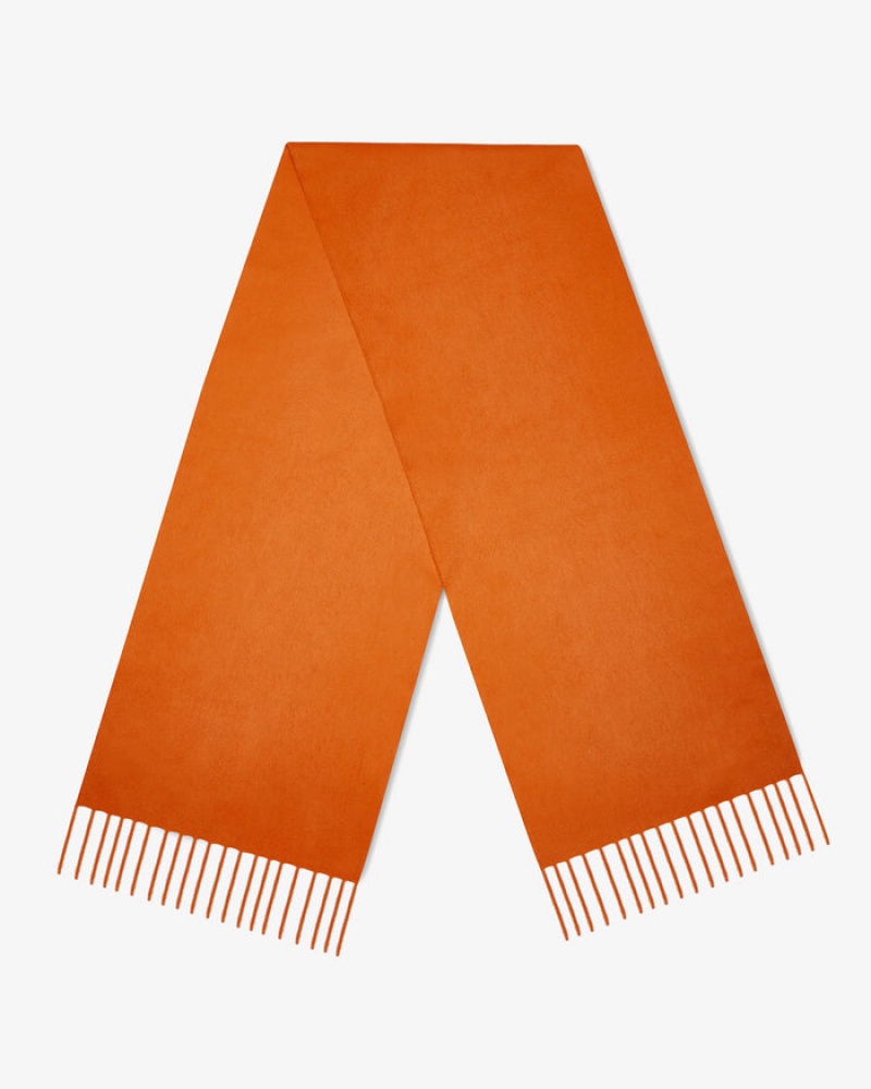 Orange Strathberry Pure Cashmere Scarf | UK SZOM-31468