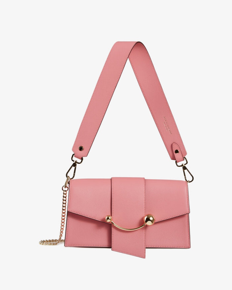 Pink Strathberry Crescent Mini Bag | UK XBKL-03985