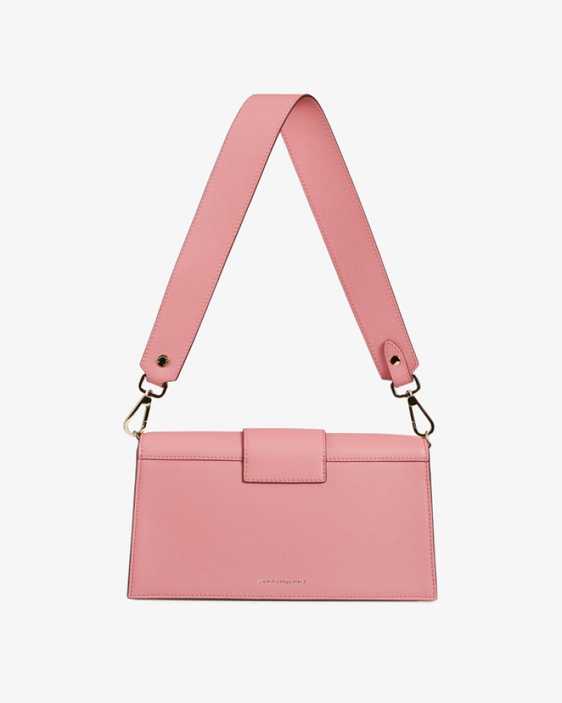 Pink Strathberry Crescent Mini Bag | UK XBKL-03985