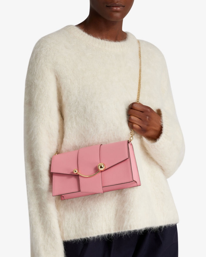 Pink Strathberry Crescent Mini Bag | UK XBKL-03985