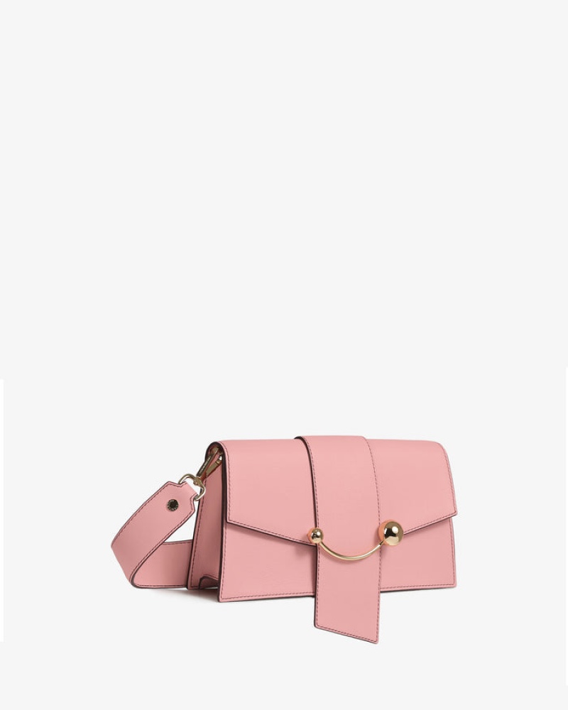 Pink Strathberry Crescent With Stitch Mini Bag | UK BYHI-15386