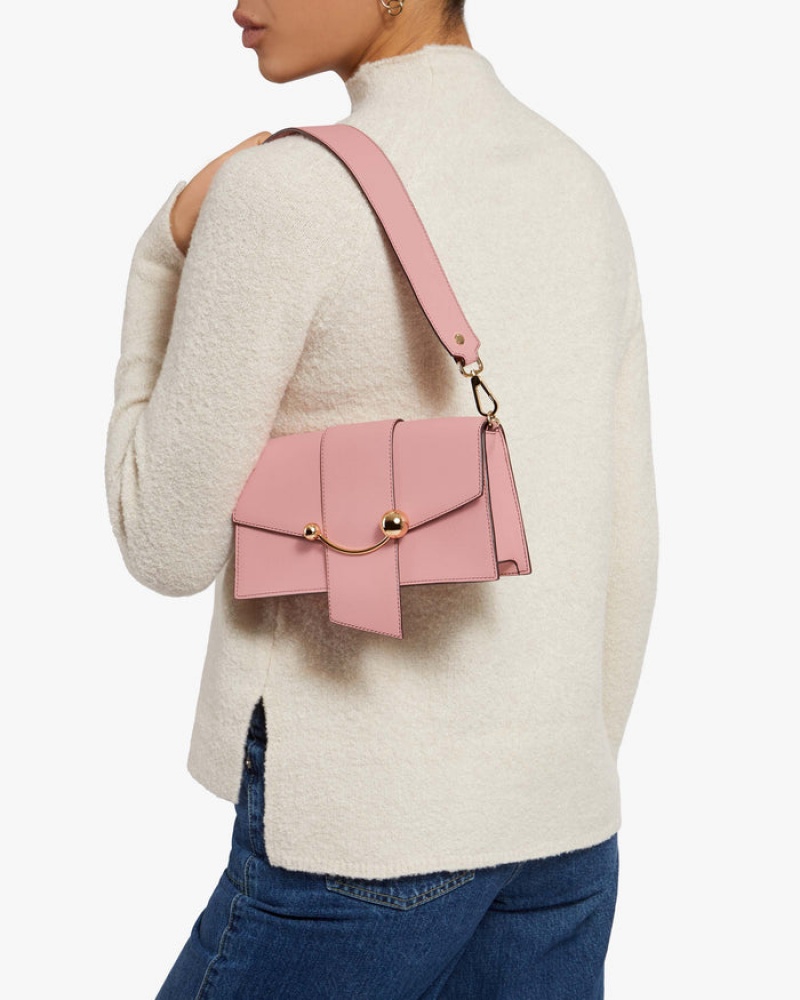 Pink Strathberry Crescent With Stitch Mini Bag | UK BYHI-15386