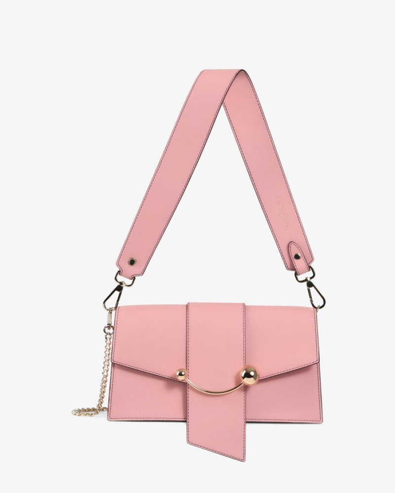 Pink Strathberry Crescent With Stitch Mini Bag | UK BYHI-15386