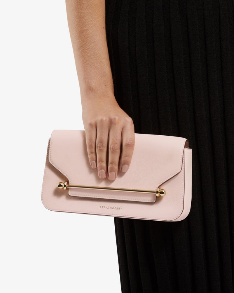 Pink Strathberry East/West Omni Clutch Bag | UK SXUT-09316