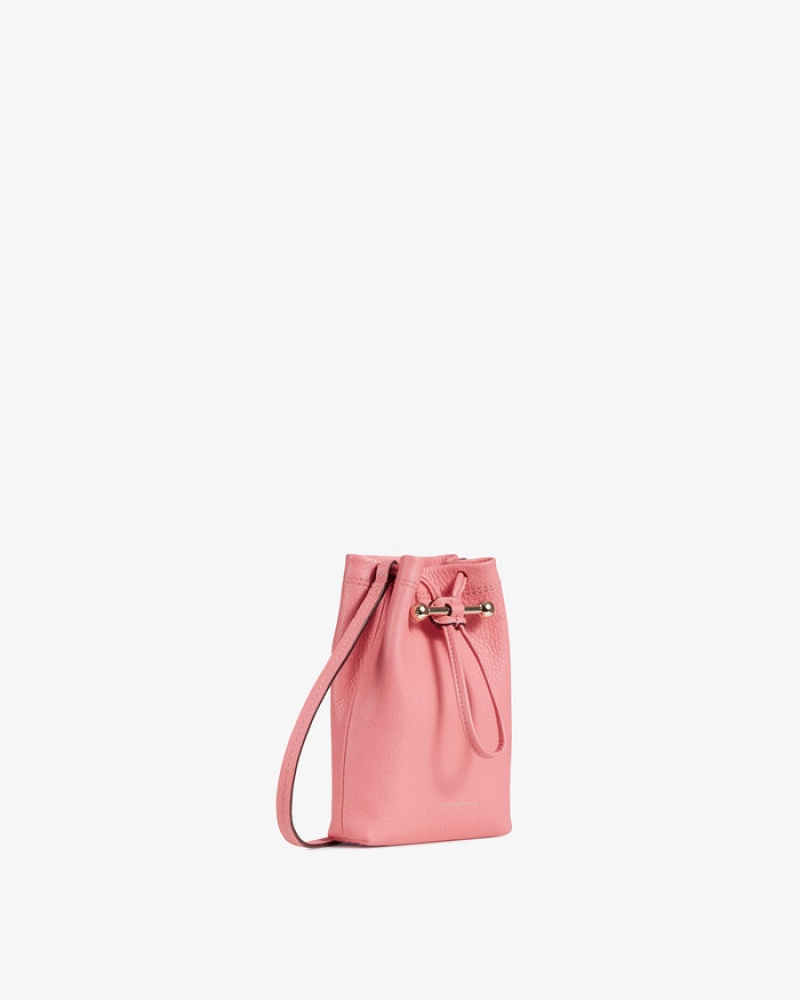 Pink Strathberry Lana Osette Pouch Crossbody Bag | UK MUZW-51870