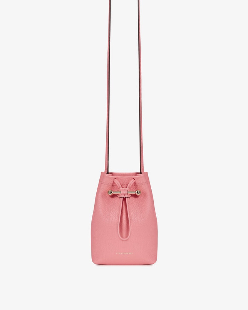 Pink Strathberry Lana Osette Pouch Crossbody Bag | UK MUZW-51870