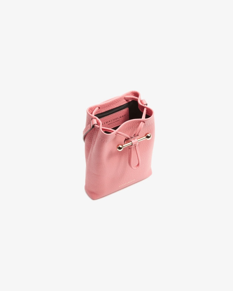 Pink Strathberry Lana Osette Pouch Crossbody Bag | UK MUZW-51870