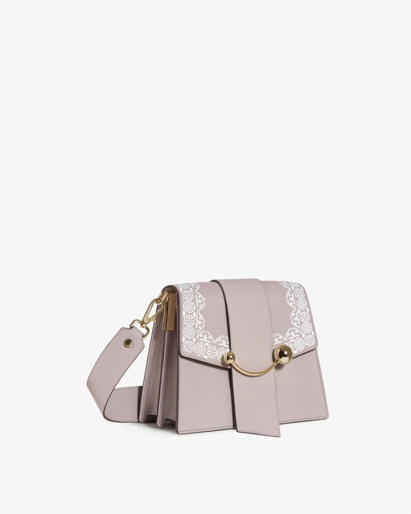 Purple Strathberry Box Crescent Crossbody Bag | UK LYQE-83102