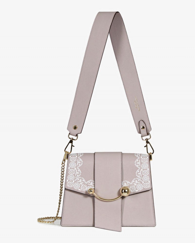 Purple Strathberry Box Crescent Crossbody Bag | UK LYQE-83102