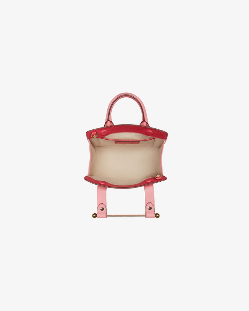 Red Pink Strathberry The Nano Tote Crossbody Bag | UK FYPB-86493