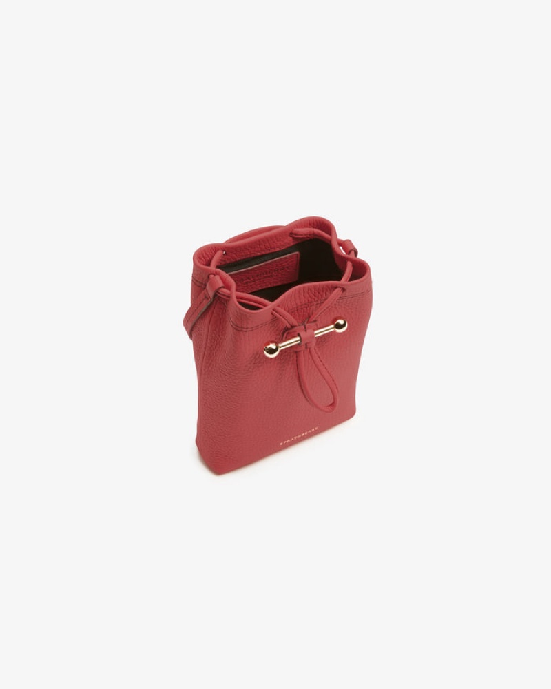 Red Strathberry Lana Osette Pouch With Stitch Mini Bag | UK CAHU-51978