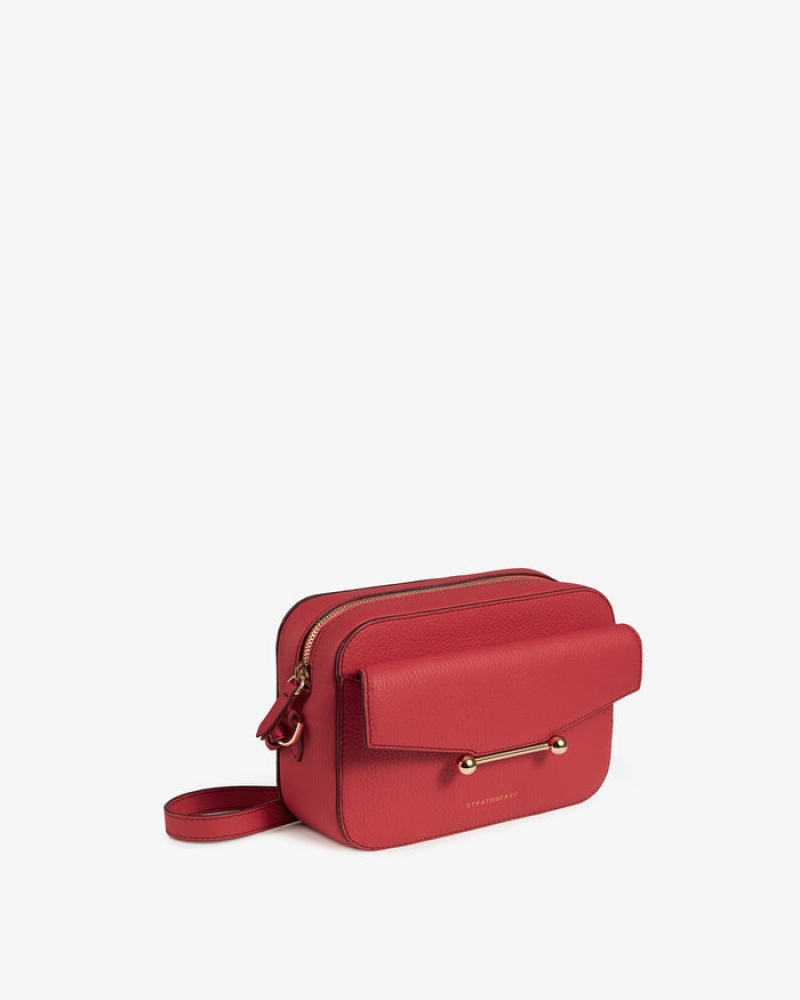 Red Strathberry Mosaic Camera With Stitch Shoulder Bag | UK RAWL-15869