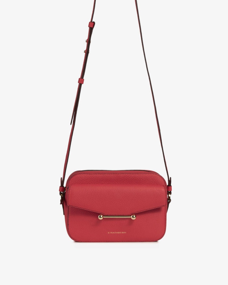 Red Strathberry Mosaic Camera With Stitch Shoulder Bag | UK RAWL-15869