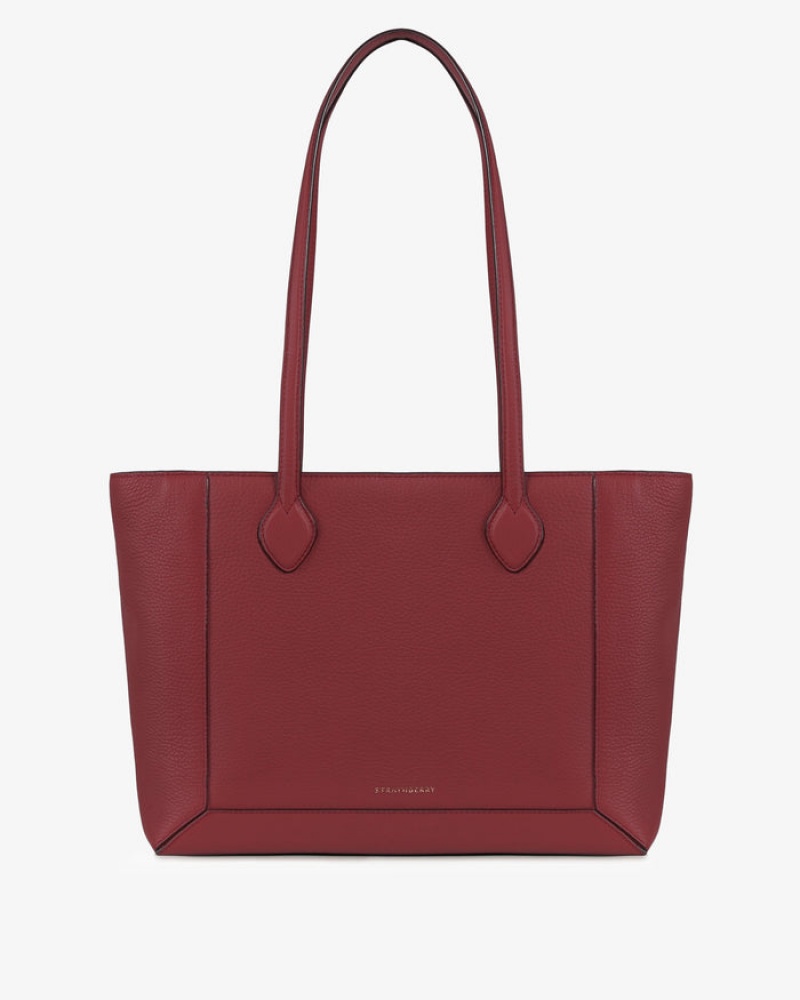 Red Strathberry Mosaic Shopper Shoulder Bag | UK JZVG-82106