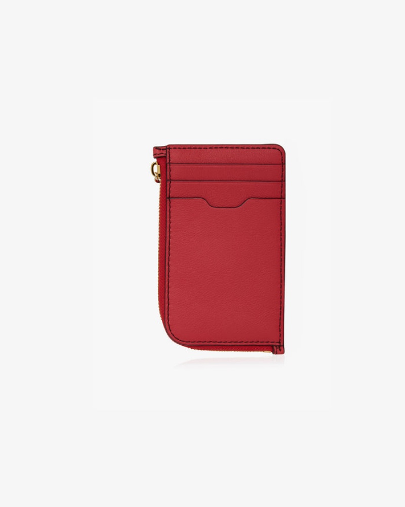 Red Strathberry Princes Street Zip With Stitch Wallet | UK XCQS-60832