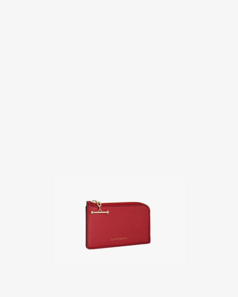 Red Strathberry Princes Street Zip With Stitch Wallet | UK XCQS-60832