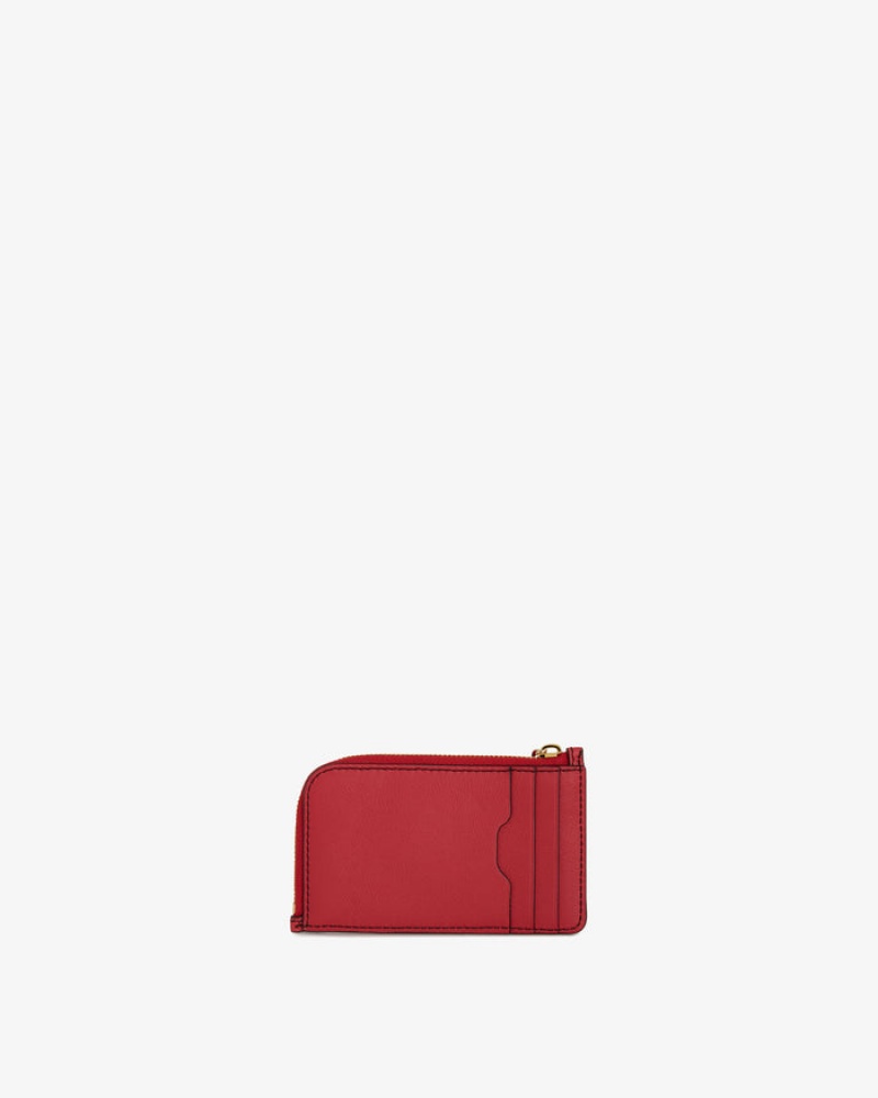 Red Strathberry Princes Street Zip With Stitch Wallet | UK XCQS-60832