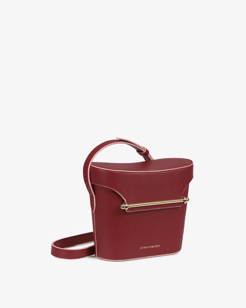 Red Strathberry Safari With Edge Crossbody Bag | UK SEAJ-23861