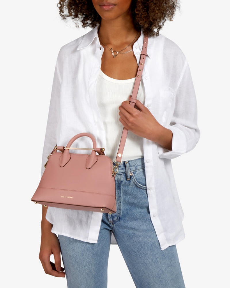 Rose Strathberry Dome Mini Top Handle Bag | UK FEHX-09342