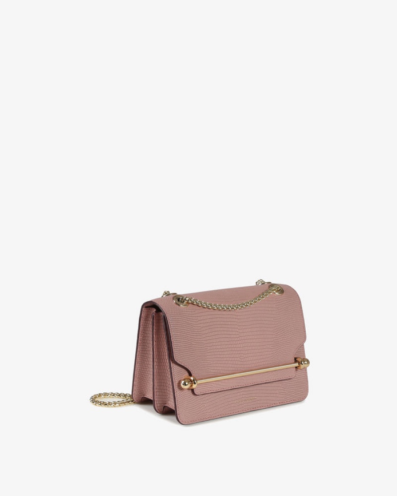 Rose Strathberry East/West Lizard-Embossed Leather Mini Bag | UK YXQZ-95731