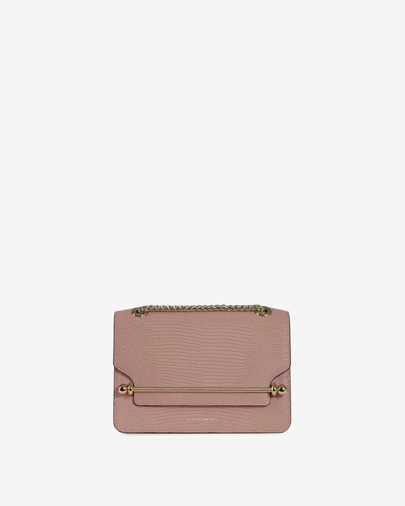 Rose Strathberry East/West Lizard-Embossed Leather Mini Bag | UK YXQZ-95731