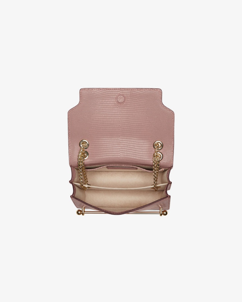 Rose Strathberry East/West Lizard-Embossed Leather Mini Bag | UK YXQZ-95731