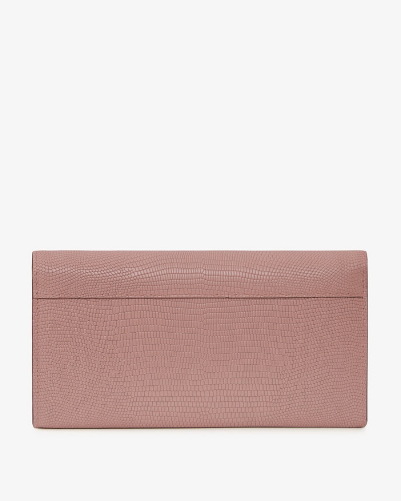 Rose Strathberry Multrees Chain Wallet Lizard-Embossed Leather Crossbody Bag | UK DKAN-07865