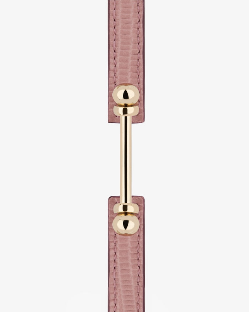 Rose Strathberry Music Bar Lizard-Embossed Leather Bracelet | UK SIMZ-97862