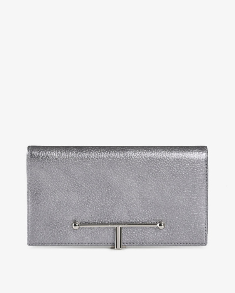 Silver Strathberry Large Melville Street Wallet | UK IBLW-47593