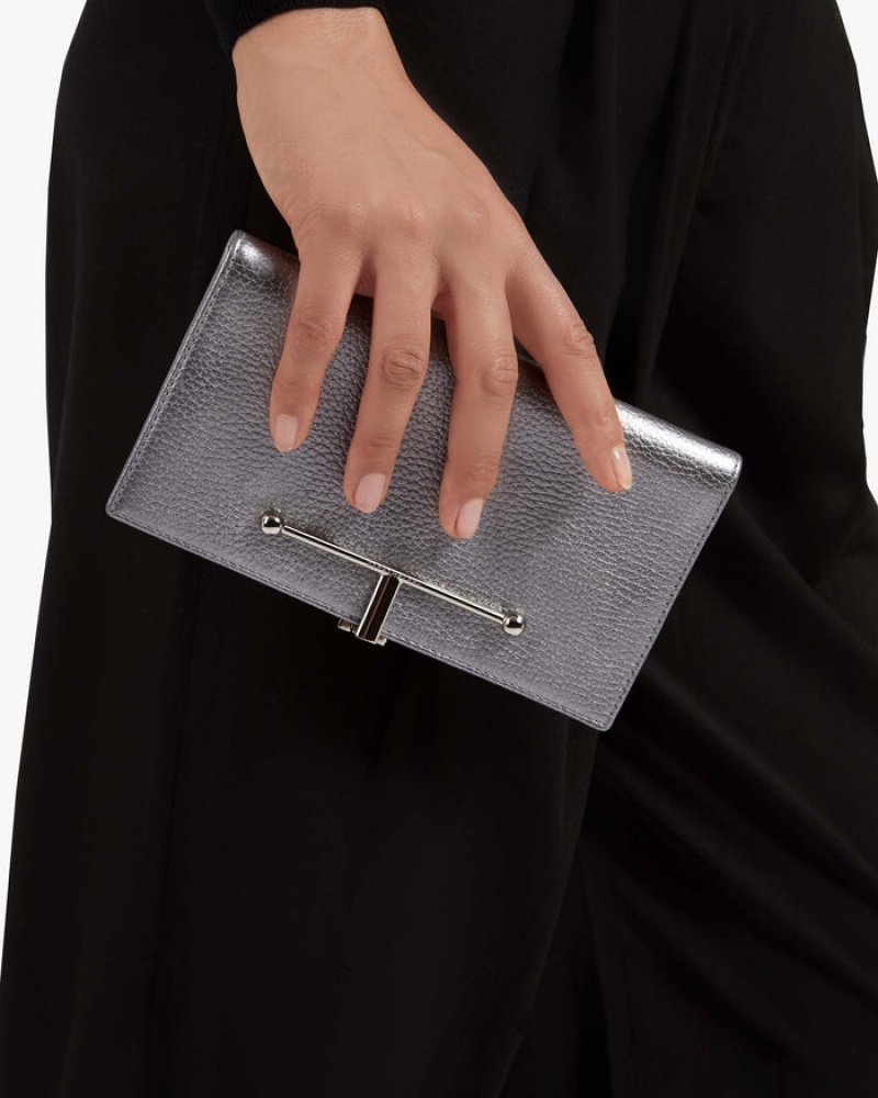 Silver Strathberry Large Melville Street Wallet | UK IBLW-47593