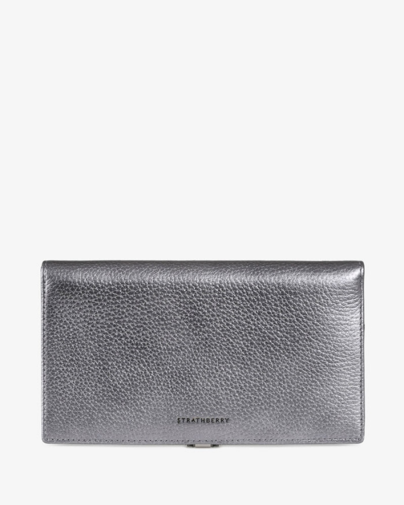 Silver Strathberry Large Melville Street Wallet | UK IBLW-47593