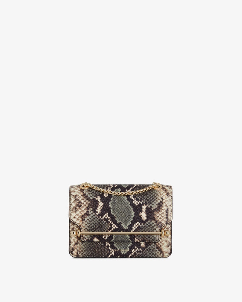 Snake Strathberry East/West Embossed Leather Mini Bag | UK SJKC-71598