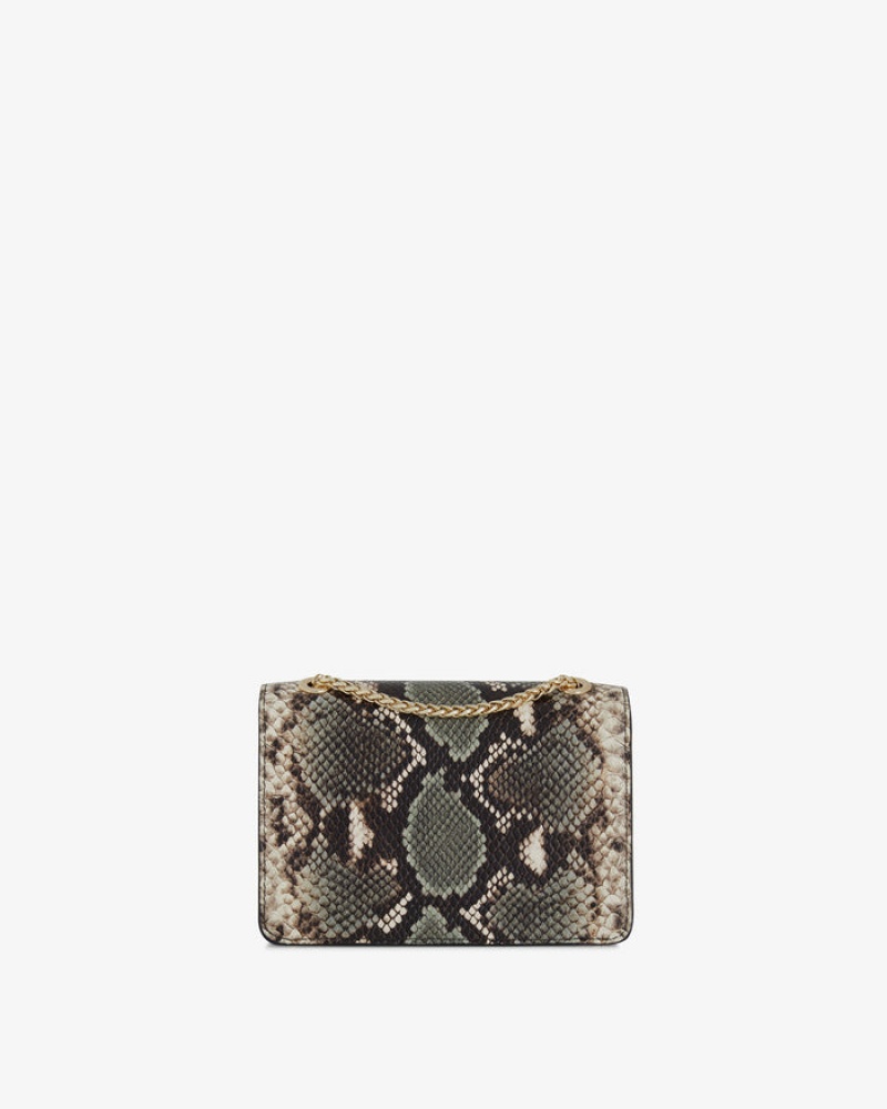 Snake Strathberry East/West Embossed Leather Mini Bag | UK SJKC-71598