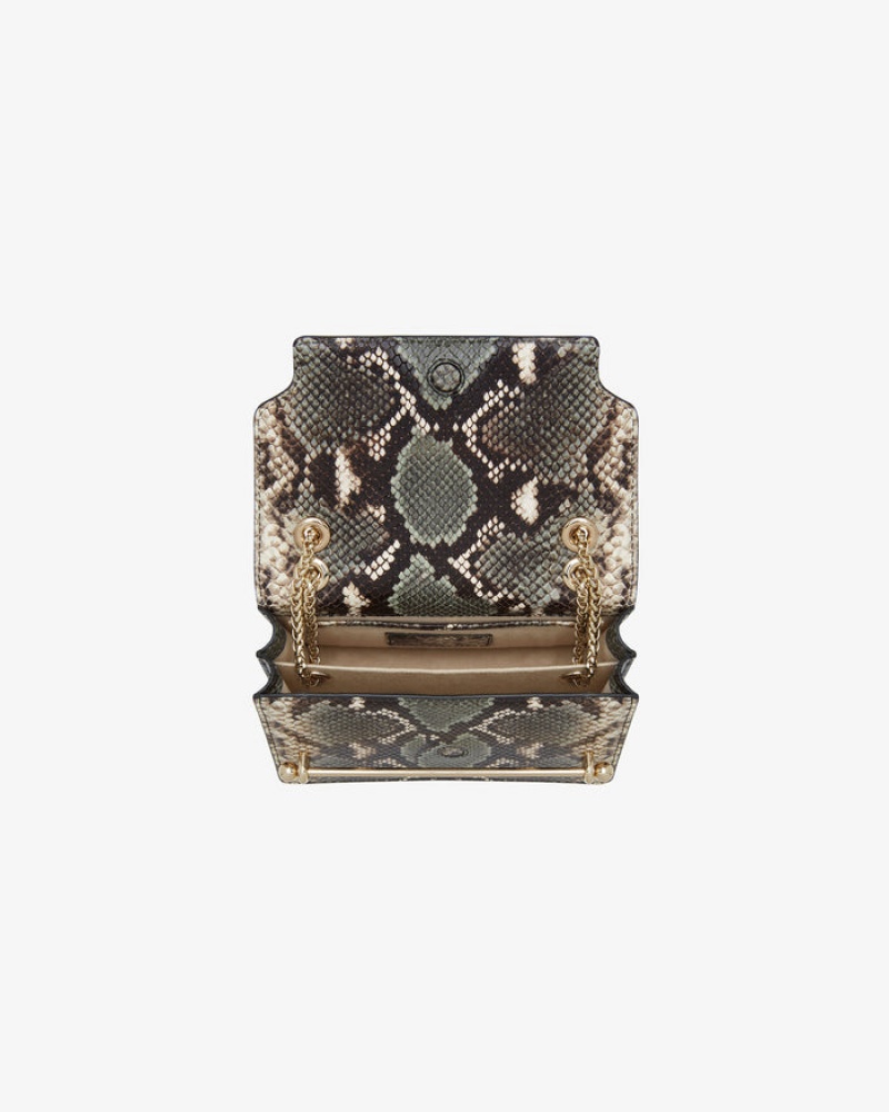 Snake Strathberry East/West Embossed Leather Mini Bag | UK SJKC-71598