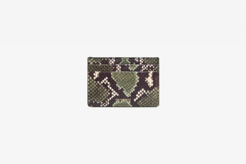 Snake Strathberry Embossed Leather Card Holder | UK VGWA-10729