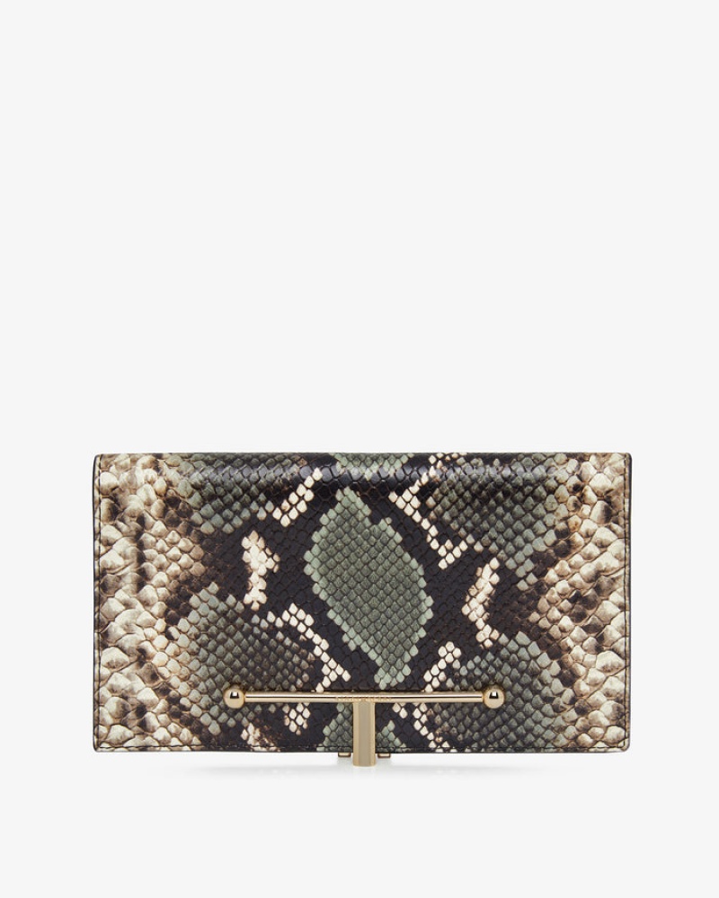 Snake Strathberry Large Melville Street Embossed Leather Wallet | UK VHZL-34962