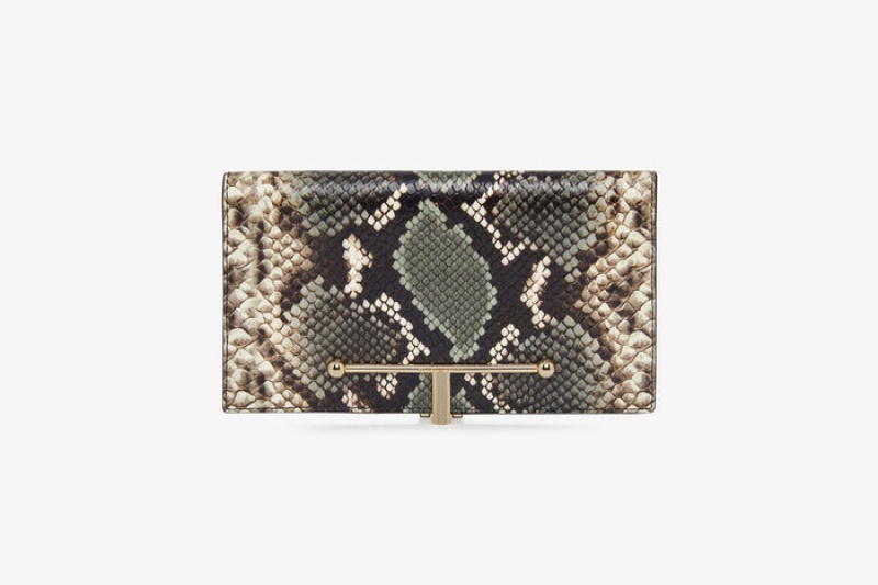 Snake Strathberry Large Melville Street Embossed Leather Wallet | UK VHZL-34962