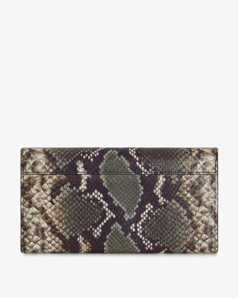 Snake Strathberry Multrees Chain Embossed Leather Wallet | UK LTHX-47032