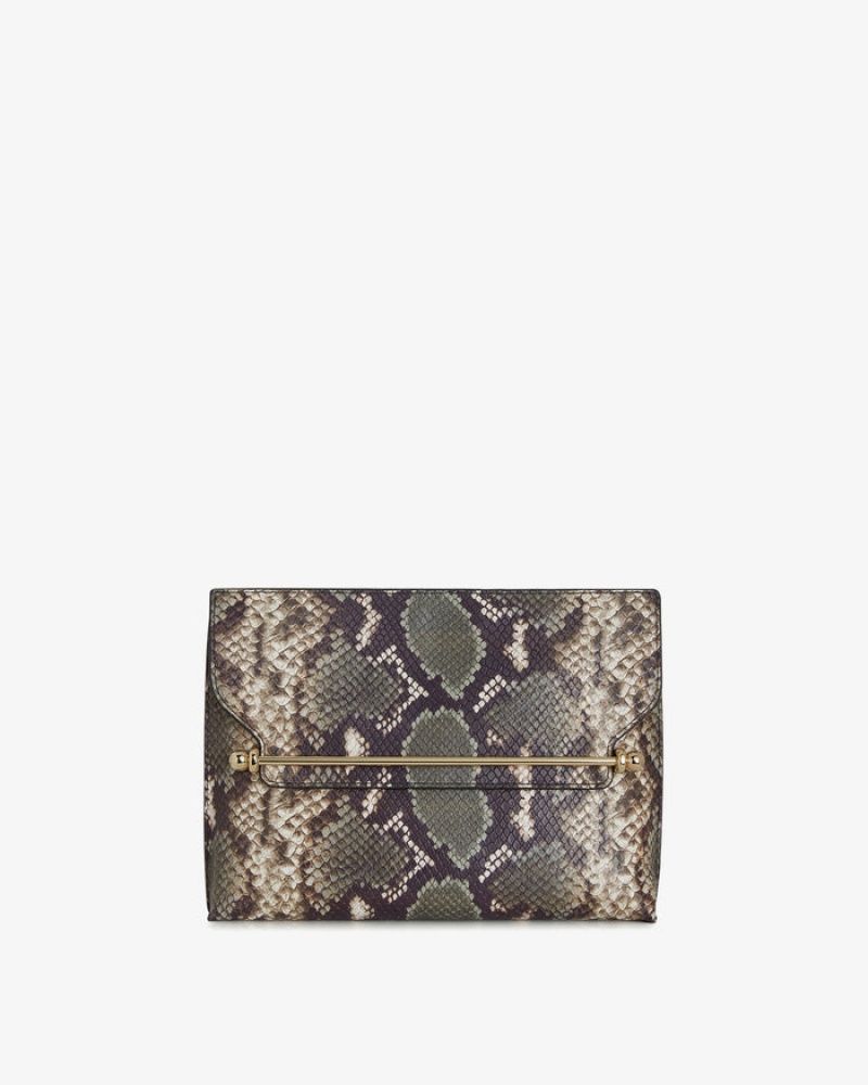 Snake Strathberry Stylist Embossed Leather Crossbody Bag | UK VGUI-42936