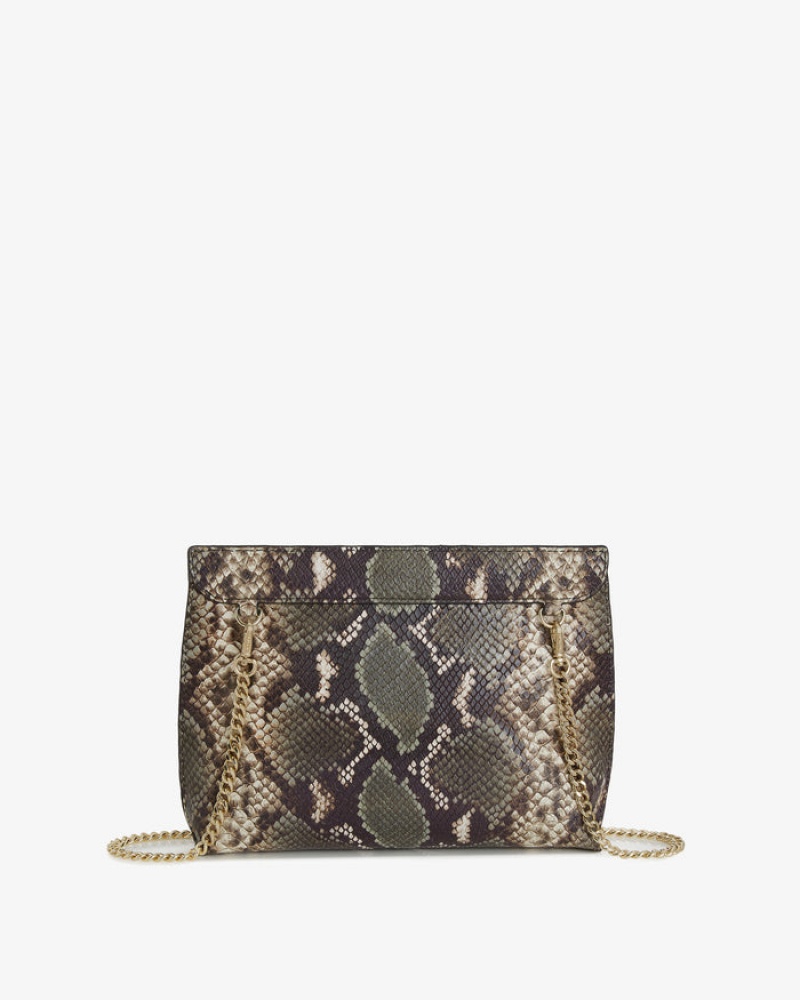 Snake Strathberry Stylist Embossed Leather Crossbody Bag | UK VGUI-42936