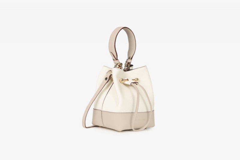 White Beige Strathberry Lana Osette Crossbody Bag | UK EWAU-38641