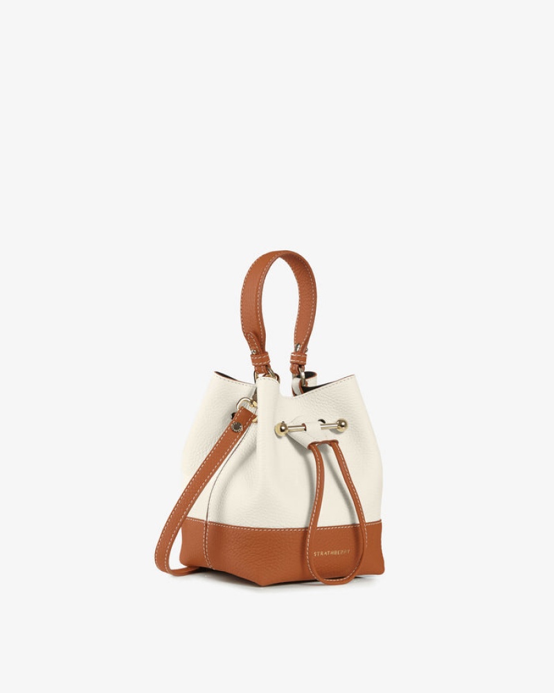 White Brown Strathberry Lana Osette Crossbody Bag | UK TOSU-83261