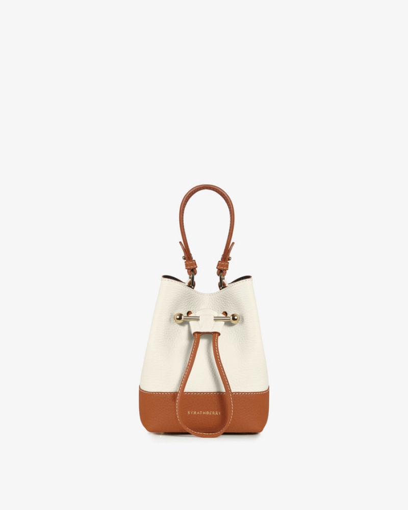 White Brown Strathberry Lana Osette Crossbody Bag | UK TOSU-83261