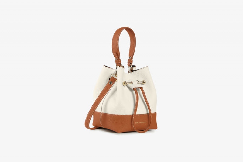 White Brown Strathberry Lana Osette Crossbody Bag | UK TOSU-83261