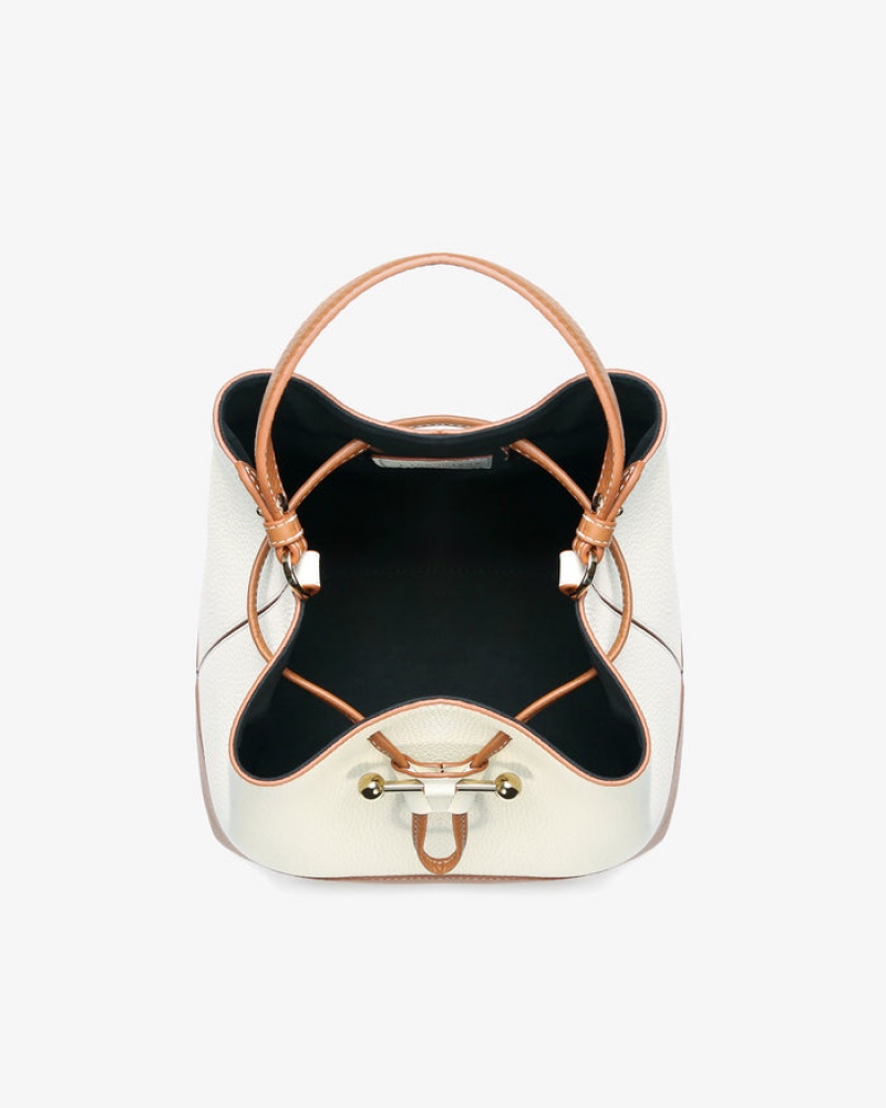 White Brown Strathberry Lana Osette Midi Crossbody Bag | UK UAKW-83105